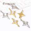 Fashion Star Charms For Necklace 18K Real Gold Plated Brass With Shell Pendants For Jewelry Making DIY Earring Accessories