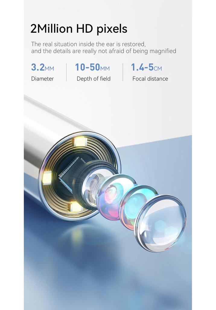 HD Smart Visual Otoscope for Ear, Nose, and Throat Examination