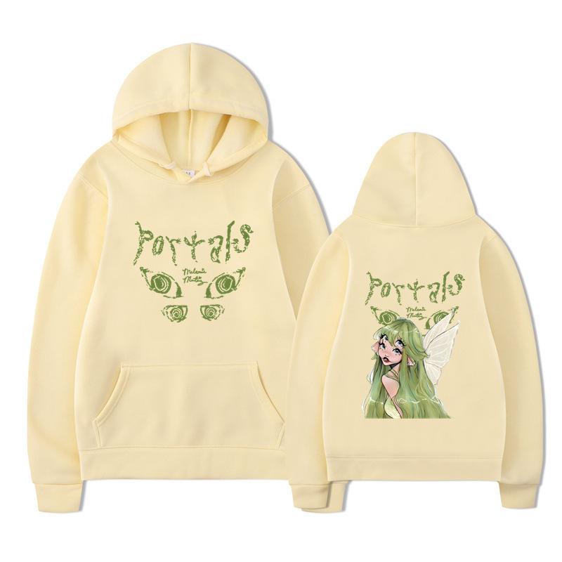 Autumn And Winter Flower Letter Printed Sweater Hoodie