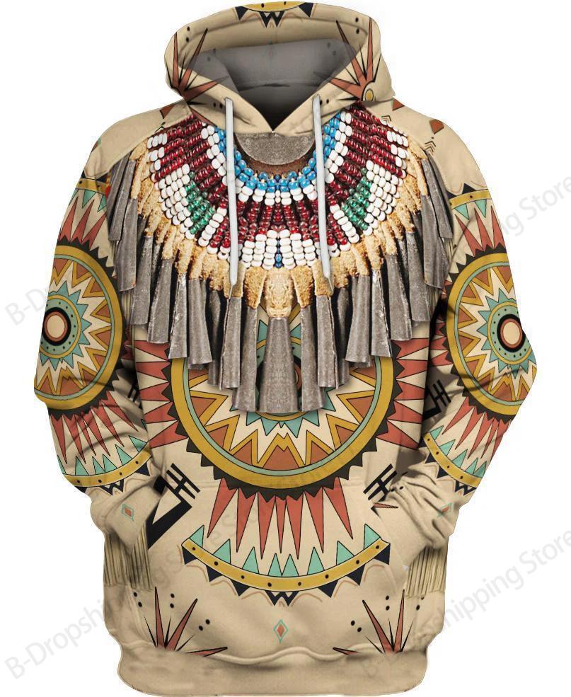 Native Wolf Pattern Culture 3d Print Hoodie Men Women Fashion Long Sleeve Hoodies Vintage Coat Men Sweatshirt Unisex Clothes NEW