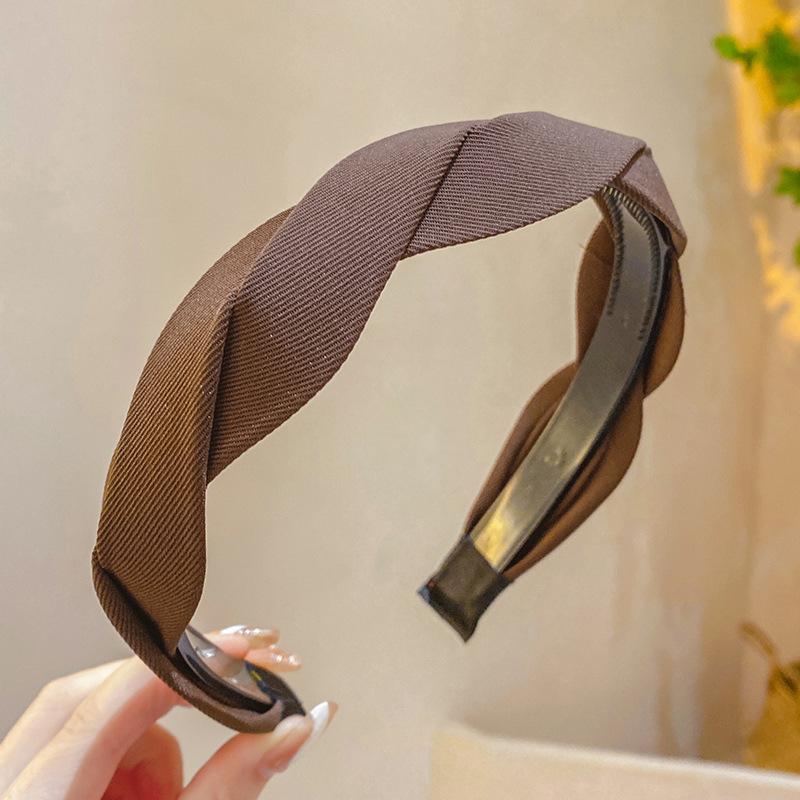 Retro wide edge Twist Headband for Women Elegant Wash Face Hair Band Fashion Girl Hair Accessories