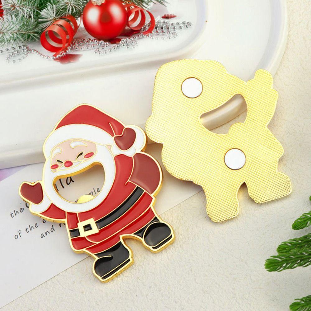 Cartoon Christmas Bottle Opener Santa Claus Snowman Can Opener Refrigerator Magnet Christmas Day