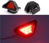 12V Universal Auto LED Fog Light Triangle Brake Stop Light Red Tail Lamp Rear Safety Collision Avoidance Flash Warning Bulbs