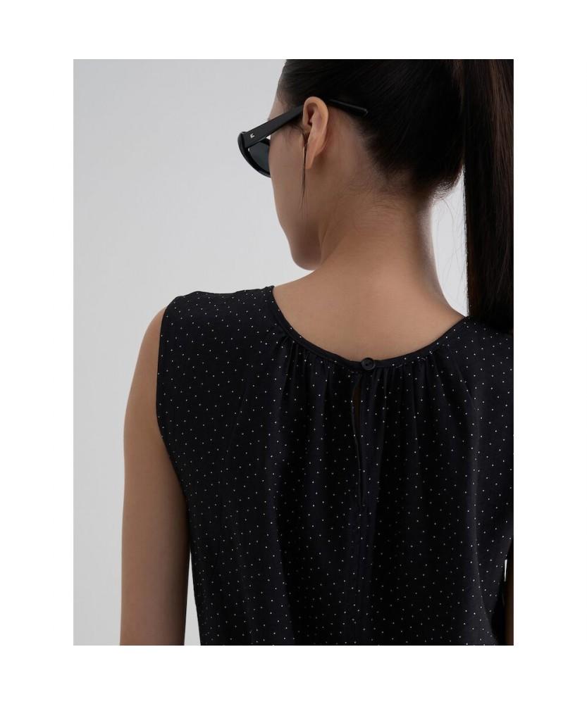 8SECONDS Sleeveless Dot Maxi Dress Black