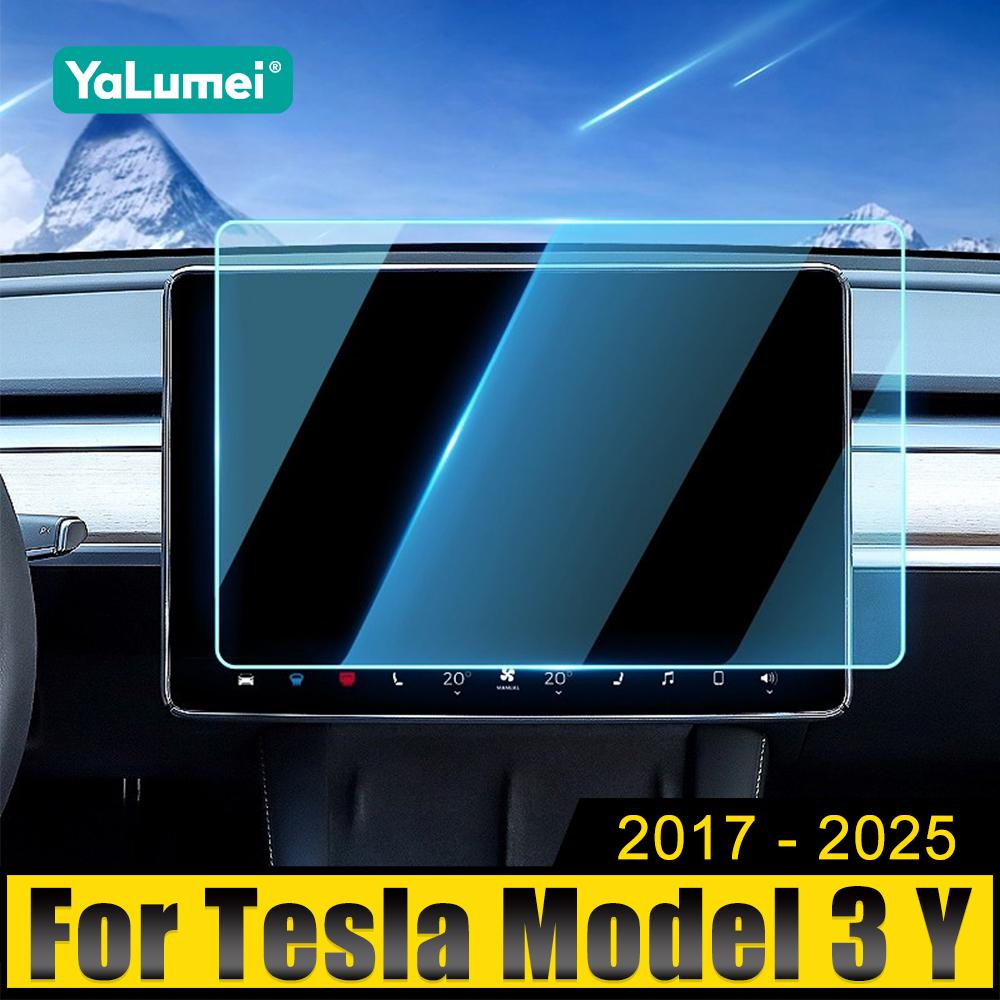 

For Tesla Model 3 Y X S 2017-2021 2022 2023 2024 2025 Tempered Glass Car GPS Navigation Screen Protector LCD Touch Film Sticker