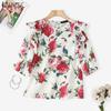 ZANZEA Women Casual Round Neck Floral Print Short Sleeve Blouse