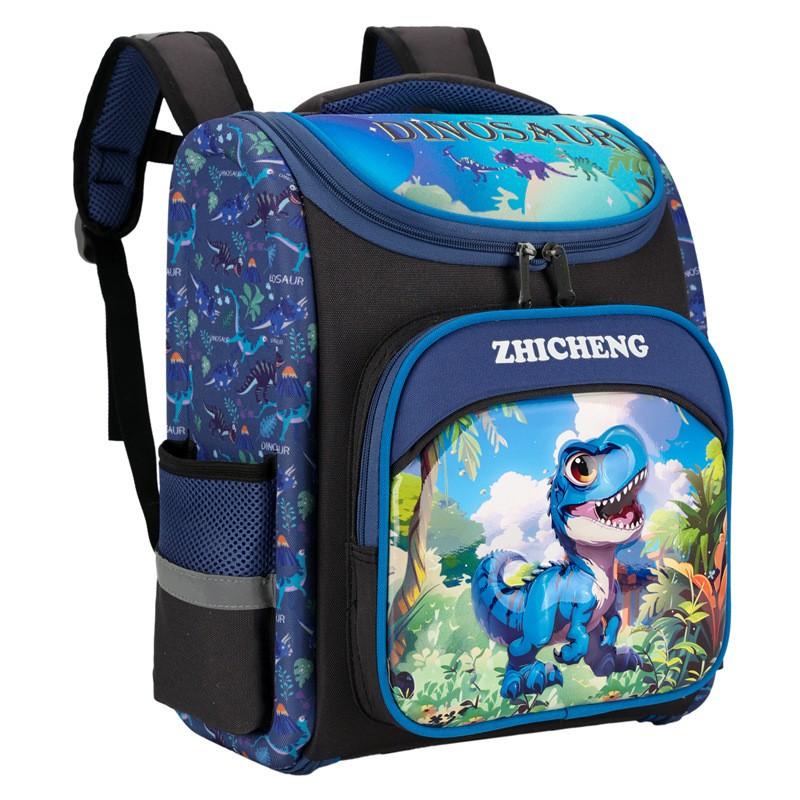 Lightweight Kids School Backpack With 3D Printed Animal Patterns Breathable Nylon Daypack Boys Girls Ages 8-10