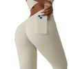 Nude Yoga Skinny Cargo Pants with Pleated Hip Lift and Quick-Dry Fabric