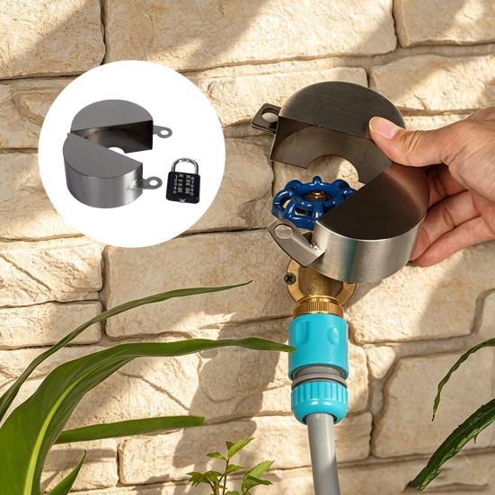 Commercial Spigot Lock Outdoor Faucet with Password Lock, Prevents Unauthorized Use, Heavy Duty Water Anti-theft Garden Protective Cover