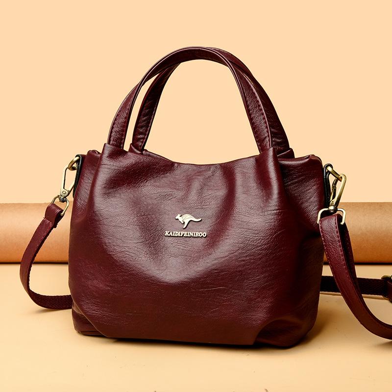 Fashionable Crossbody Bag Women's Single-shoulder Bag Women's Simple Middle-aged Handbag