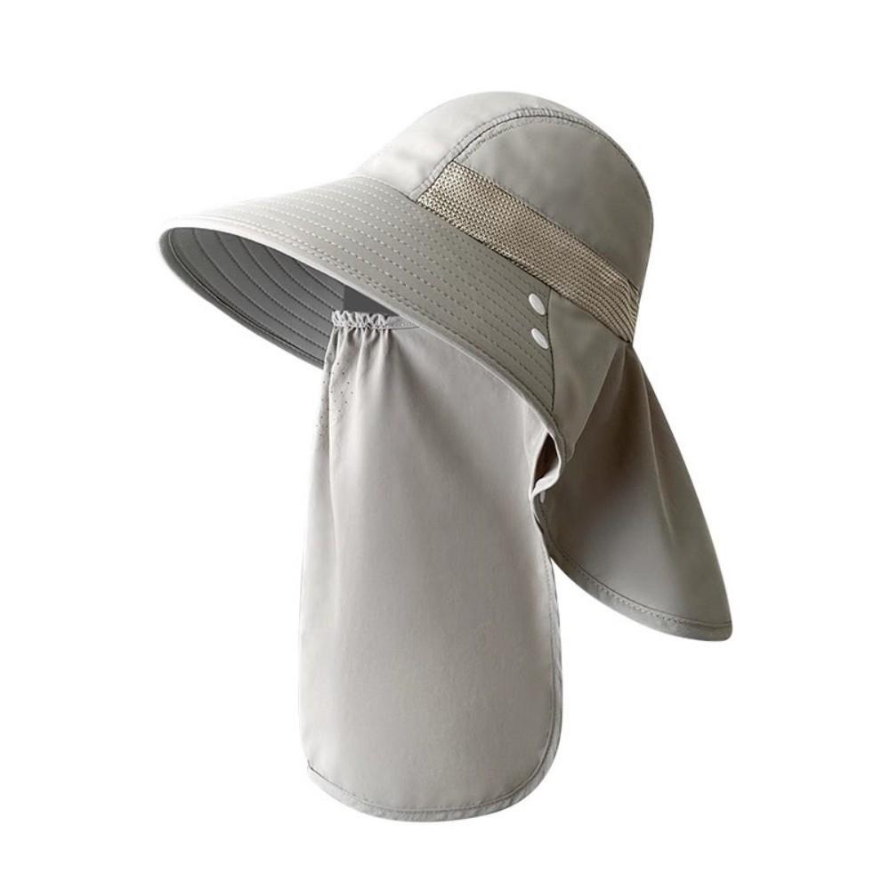 Breathable Face Covering Sun Hat Wide Brim Integrated Fishing Hat  Outdoor Activities