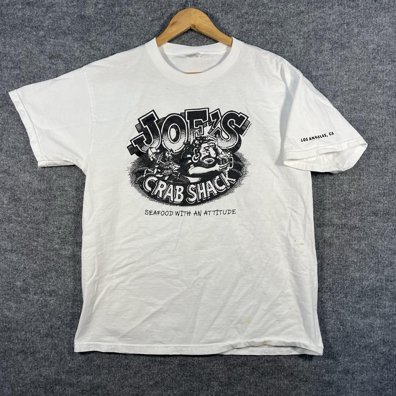 Vintage Joes Crab Shack Shirt Large Promo Seafood Funny Comedy Graphic White 90s Unisex T-Shirt XXXXL
