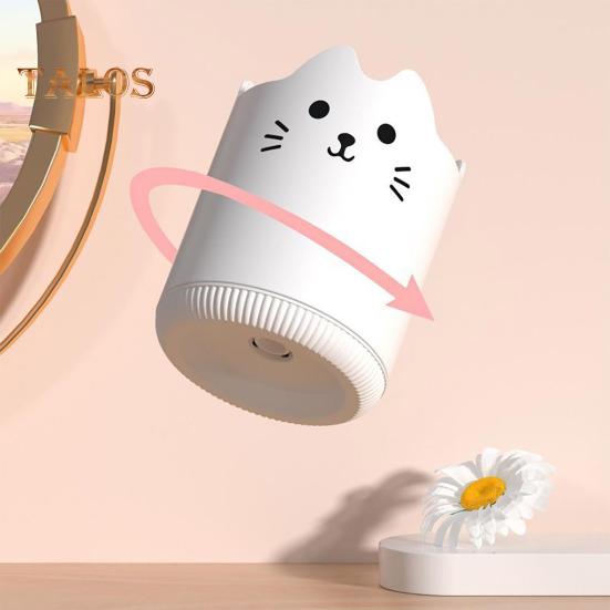 Pen Holder 360 Degree Rotating Cat Pattern Design Large Capacity Stationery Organizer Desk Accessory