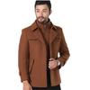 Autumn and Winter Business Leisure Thickened Woolen Coat Men's Middle-aged and Elderly Cotton Jacket Jacket Double Neck Woolen Coat