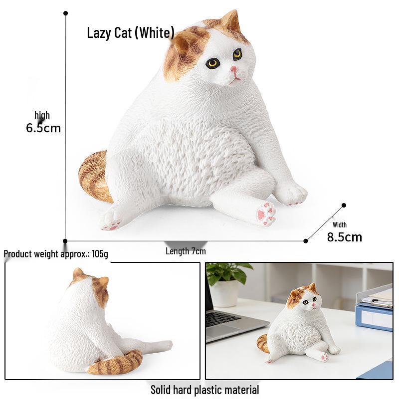 Orange Plush Cat Toy - Stretching Cat Simulation Model for Kids Learning and Play