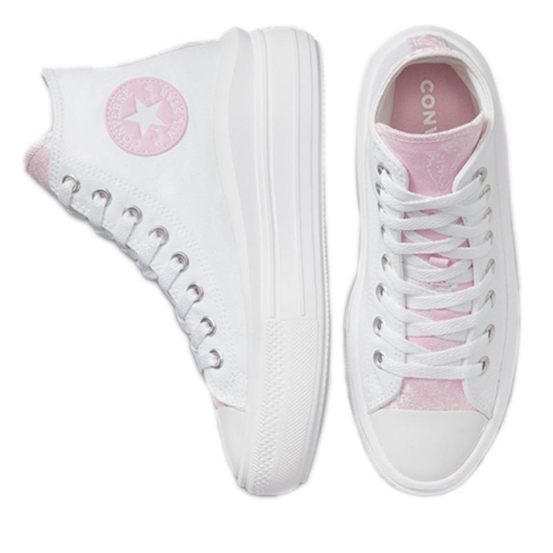 Converse Women's Chuck Taylor All Star Move High 'Hybrid Floral White Pink Foam' Women's