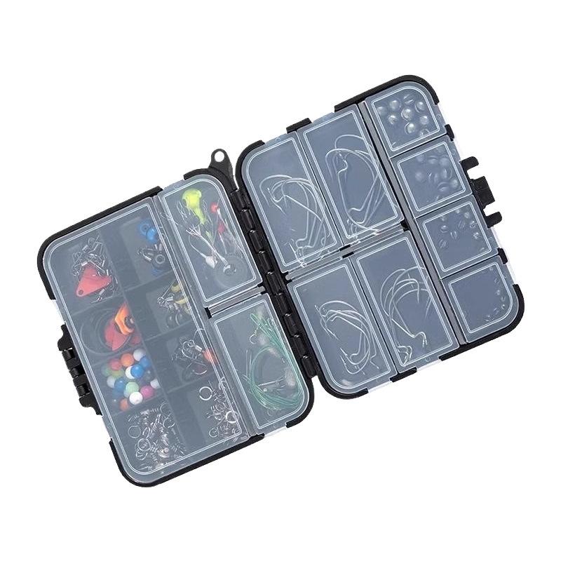 Cutie de pescuit mini cu două fețe pentru accesorii mici, cârlige, ace și momeli