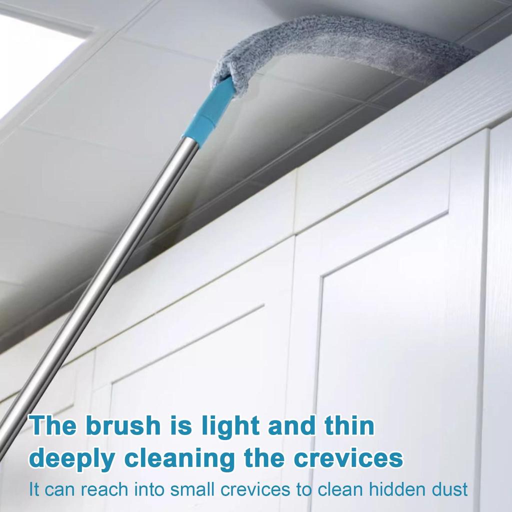 Flat Duster for Under Appliances Flat Extendable Ceiling Dusting Wand Reusable Duster for Stove Keyboard Refrigerator Living