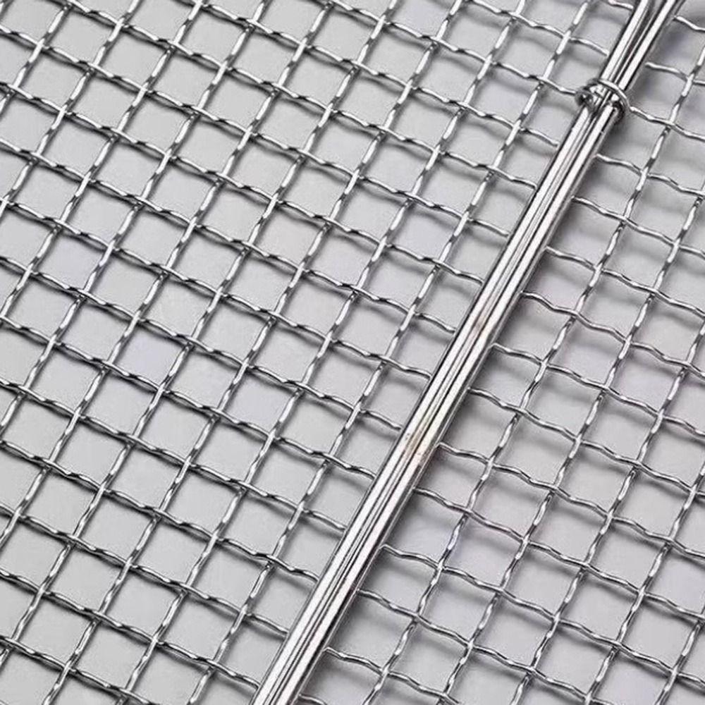 Stainless Steel Fish Grilling Rack Square Double-sided Meat Grilling Rack High Temperature Resistant Thickened Grilled Fish Net