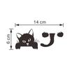 2024 New Black Lovely Cat Light Switch Phone Wall Stickers For DIY Home Decoration Cartoon Animals Wall Decals PVC Mural Art LS