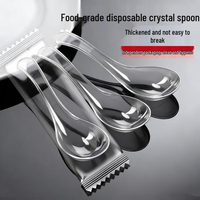

Thickened Individually Wrapped Disposable Plastic Spoons