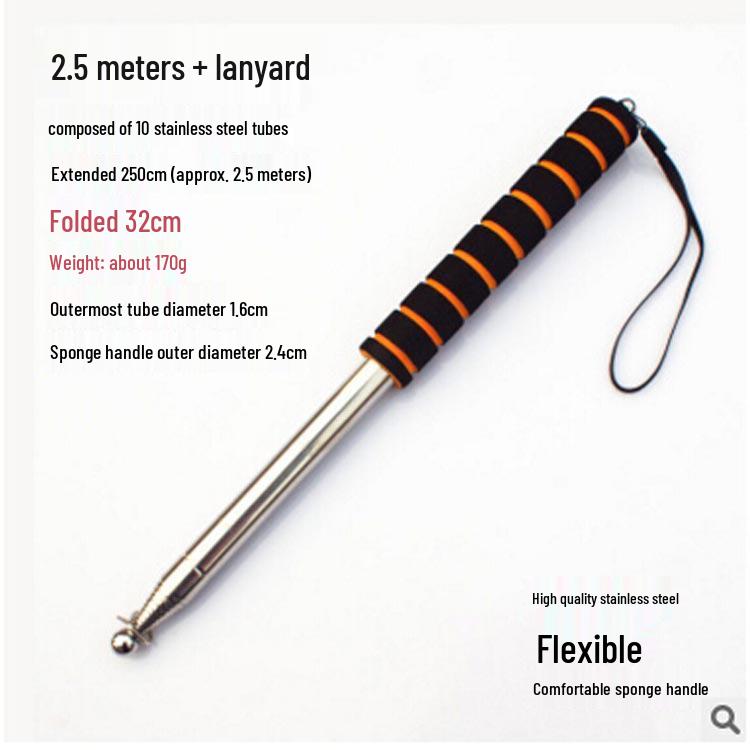 

Телескопический флагшток из нержавеющей стали - Доступен в размерах 1,2 м, 1,6 м и 2 м для экскурсоводов Variety