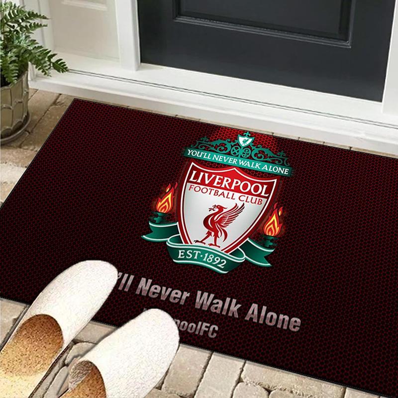 1PC rug Football Liverpool Crest Carpet, Chair Rug,Area Rug for Office Bedroom living rooms bedroom, Doormat decor Christmas fan gifts