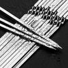 50Pcs Reusable Flat Barbecue Skewers Sticks 304 Stainless Steel Needle BBQ Sticks Barbecue Skewers 28/33cm Outdoor BBQ Accessories