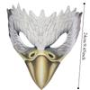 PU Leather Halloween Eagle Mask with Elastic Belt Handmade Animal Cosplay Mask Full Face Funny Masquerade Face Masks Purim Party