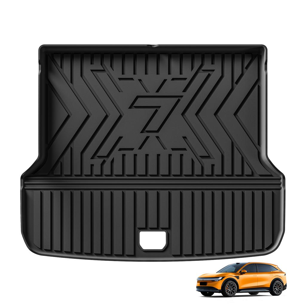 LUCKEASY Right Drive for Zeekr 7X RWD 2026 2025 (Not Fit AWD) All -Weather Floor Mats Seat Back Protector Storage Tray Black
