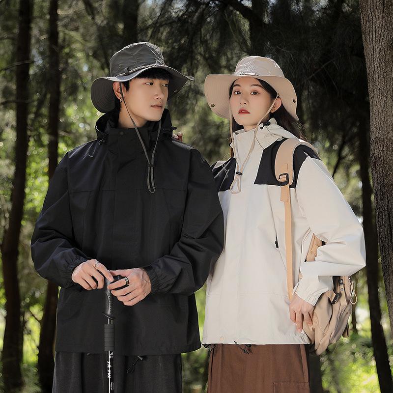 Spring and Autumn Jackets Men's and Women's Jackets Removable Windproof and Waterproof Mountaineering Suits Travel Suits Mountain Climbing Jackets