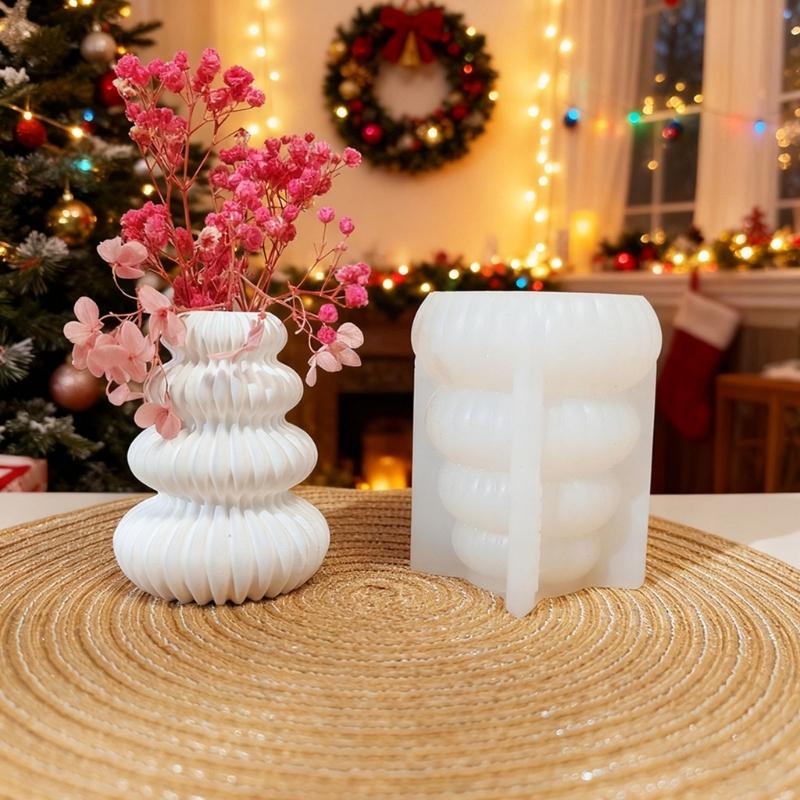 Christmas Tree Shape Vase Silicone Molds Demold For Handmade Vase Candle Holder Holiday Decoration and Epoxy Resin Craft