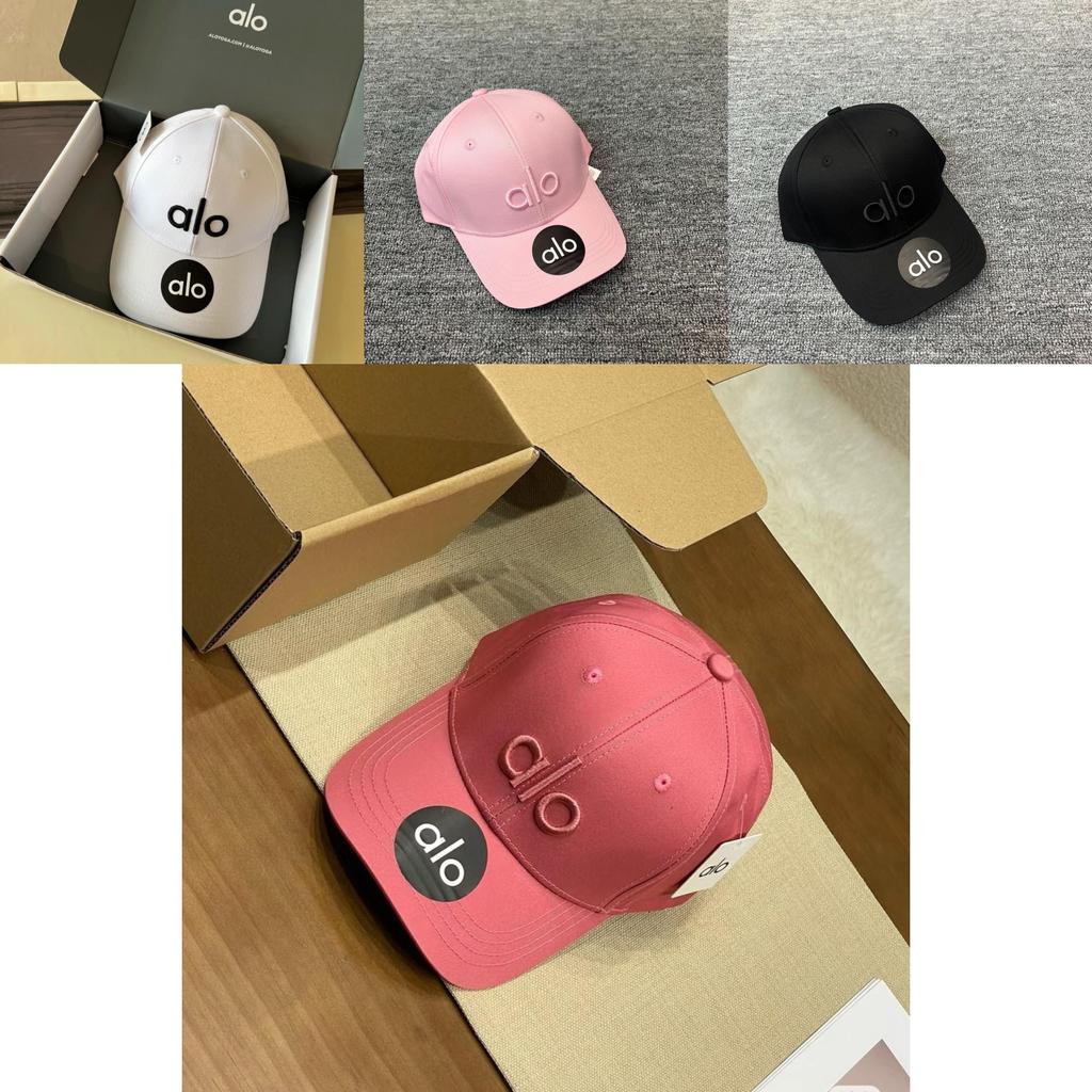 Alo Letter Embroidery Baseball Cap For Women Cotton Blend Sunshade Casual Summer Fashion Accessory