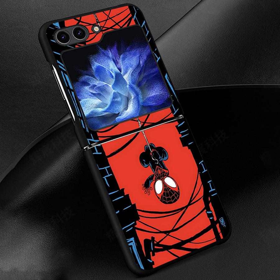Hoesje voor Samsung Galaxy Flip4 Flip6 Z Flip 7 6 5 4 3 Flip3 Flip7 FE Flip5 Achterkant Telefoonhoesje Funda Marvel Spider Man Cool
