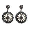 Retro Ethnic Style Earrings with Hollow Round Pendants and Exaggerated Party-style Ear Accessories