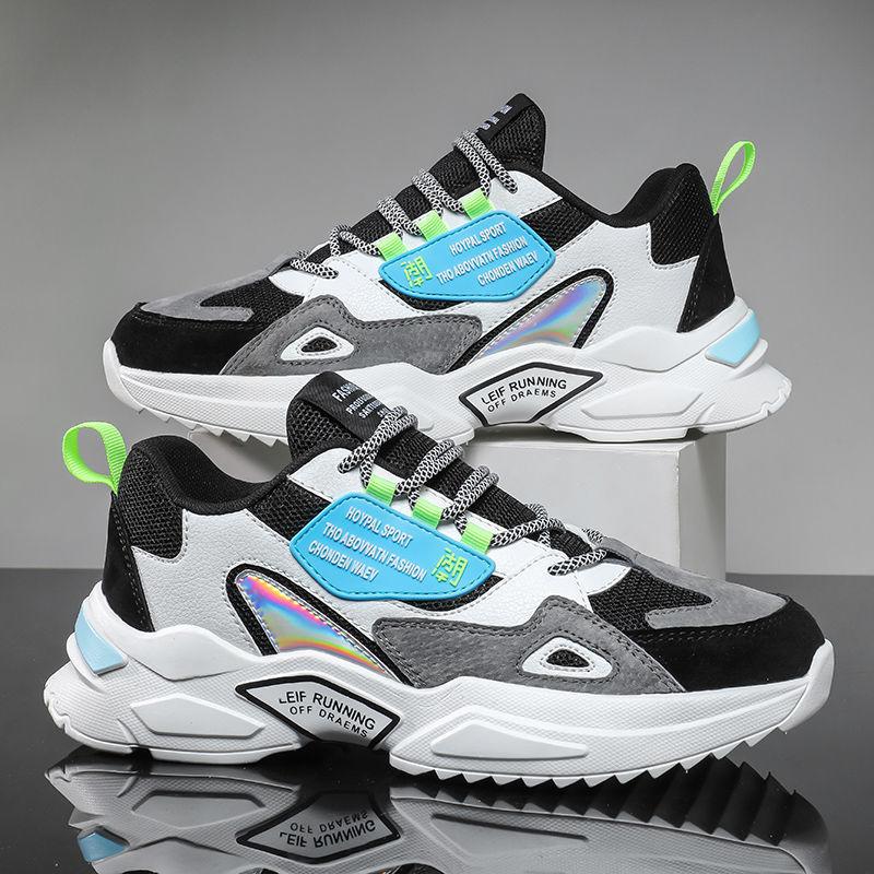 Spring Men's Shoes New Summer Breathable Teenagers Sports Running Casual Internet Celebrity Hot Daddy Trendy Shoes
