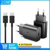 Carregador Super Rápido de 25W Adaptador Carregador USB Tipo C Para Samsung Galaxy S25 S24 S23 S20 S21 S22 Plus A54 A34 Adaptador Z Flip Fold 7 5 6 4