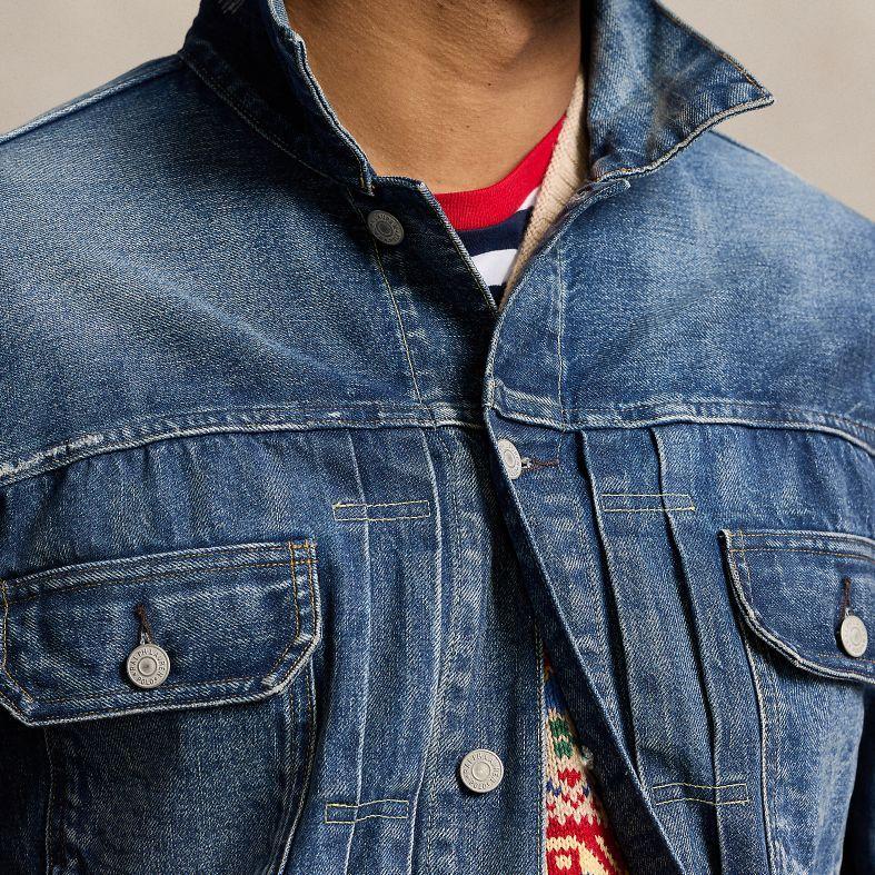 Polo Ralph Lauren SS24 Pocket Short Casual Loose Long Sleeve Denim Jacket Men Jackets Indigo MNPOOTW16021373-400