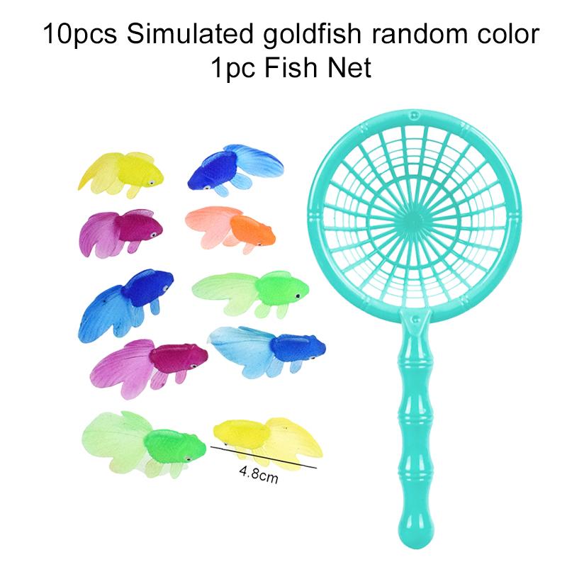 Children Colored Plastic Gem Simulated Goldfish Fishing Pool Accessories Water Play Outdoor Sports Swim Pool Decoration TMZ