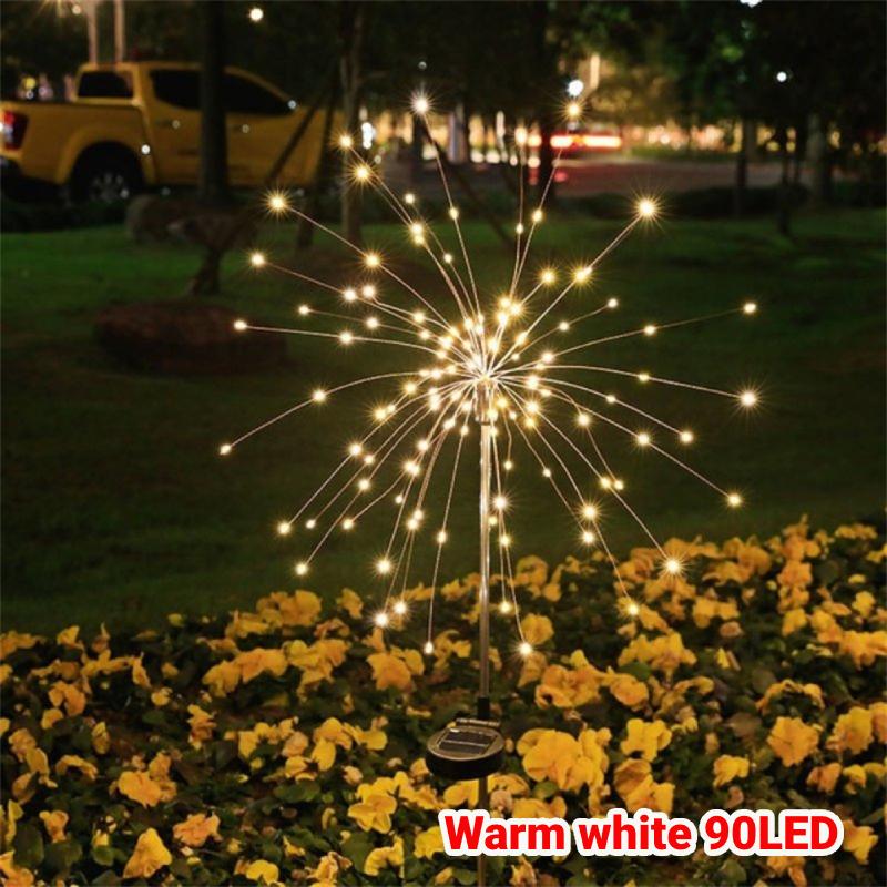 Solar Firework Light 90/120/150 LED Lights Outdoor Firework Solar Garden Decorative Lights Waterproof