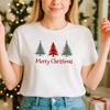 2025 Christmas Unisex tshirt,Night Before Christmas Family Top, Merry Trees (CH)