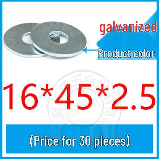 GB96-85 Carbon Steel Galvanized Thickened Oversized Flat Washer, Sizes M3-M20