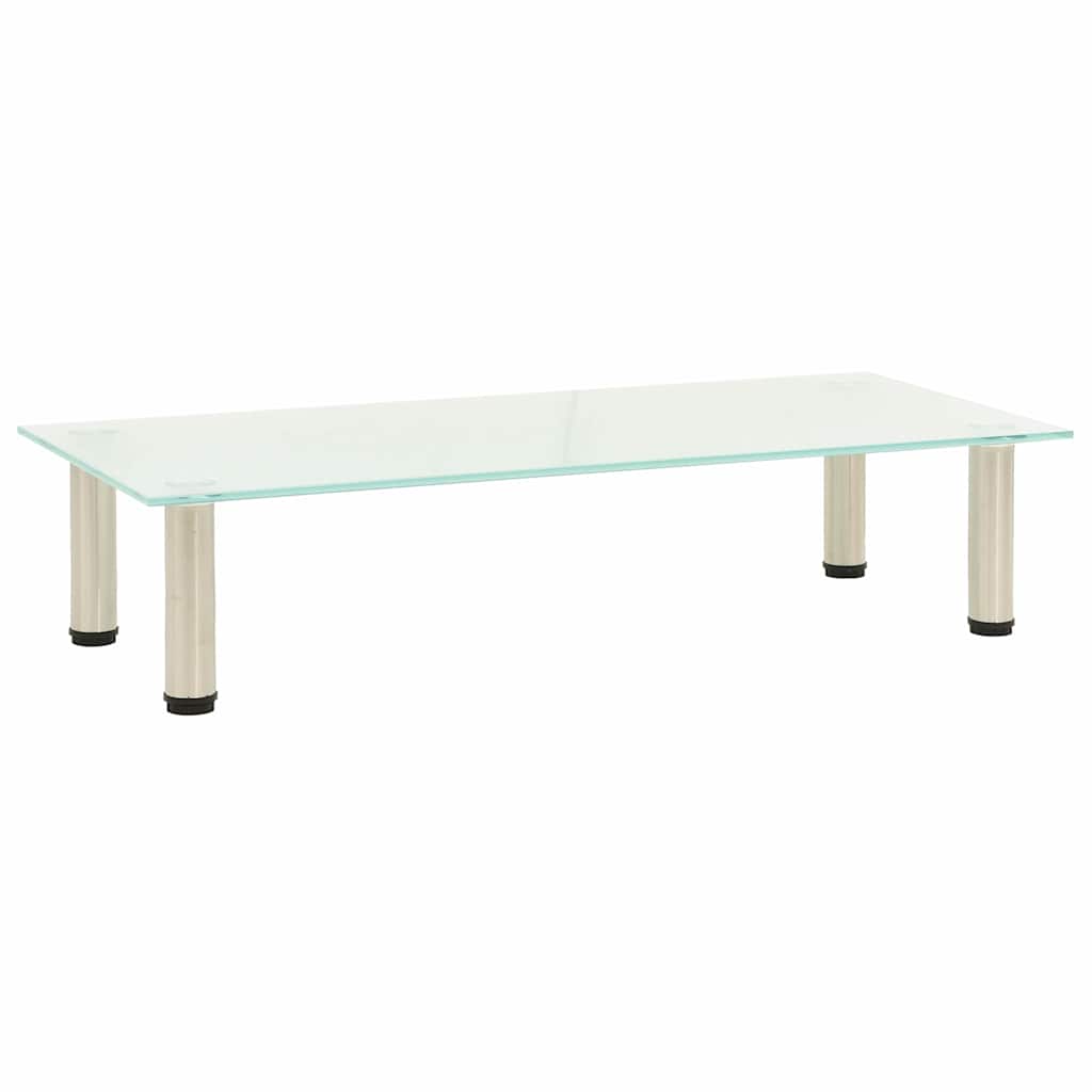 vidaXL TV-Tisch 80x35x17 cm Satiniertes Hartglas diamant