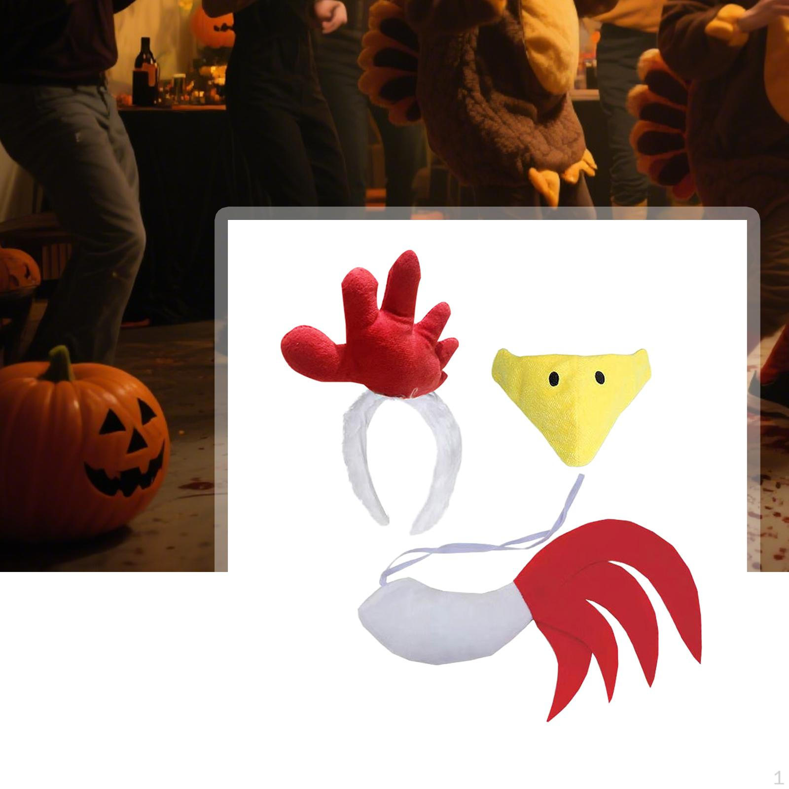 

Набор костюма цыпленка Акценты Новинка Наряд для вечеринки в честь Дня благодарения Игровые мероприятия For Kids Adults_3pcs Accessories