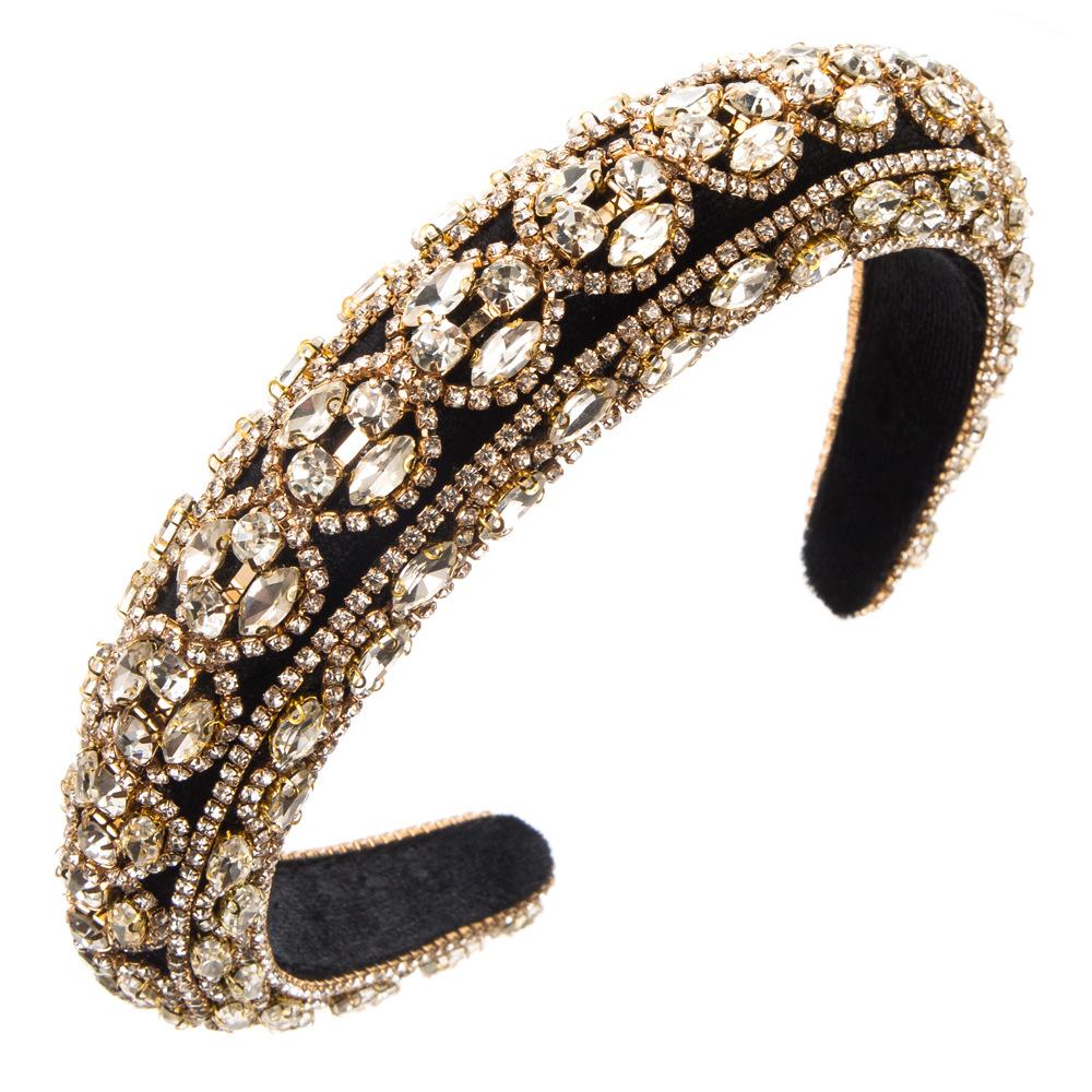 Ins Fashion Gold/Silver Pearl Hair Band Luxury Baroque Rhinestone Headband Girls Sweet Headwear Hair Accessories