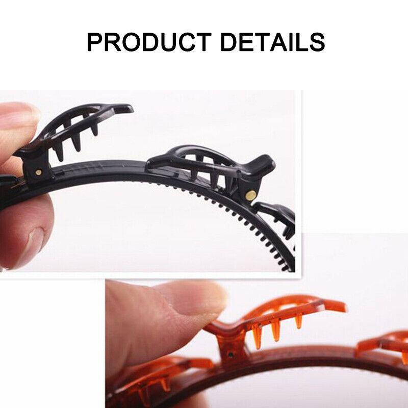 2 Stück Doppel-Pony Frisur Haarnadel Mit Kamm & Clips – Verstellbares Stirnband Für Frauen & Mädchen