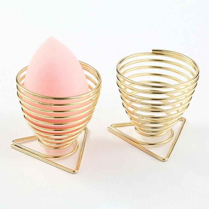 Metal Makeup Sponge Holder Cosmetic Egg Drying Girl Organization Rack Accessory
