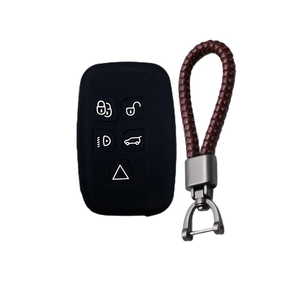 silicone car key case holder shell soft remote cover protector for Land Rover Range Rover Sport Discovery 3 4 Elander 2 Evoque