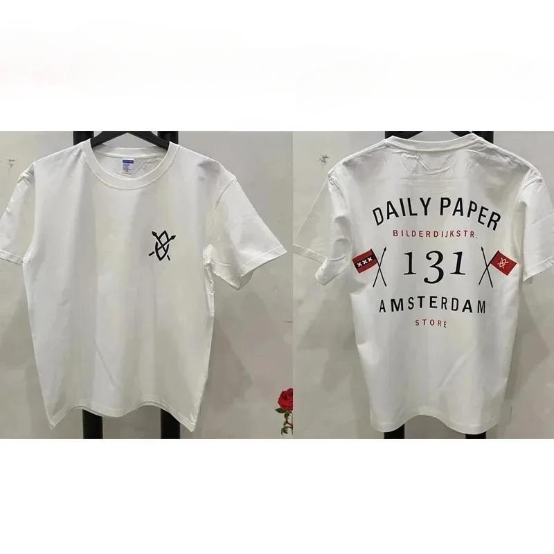 

Футболки Daily Paper Tops Бавовна Друк цифр Унісекс Вільні Короткі рукави Одяг DAILY PAPER Чоловіча Дитяча Футболка з чистої бавовни 2XL