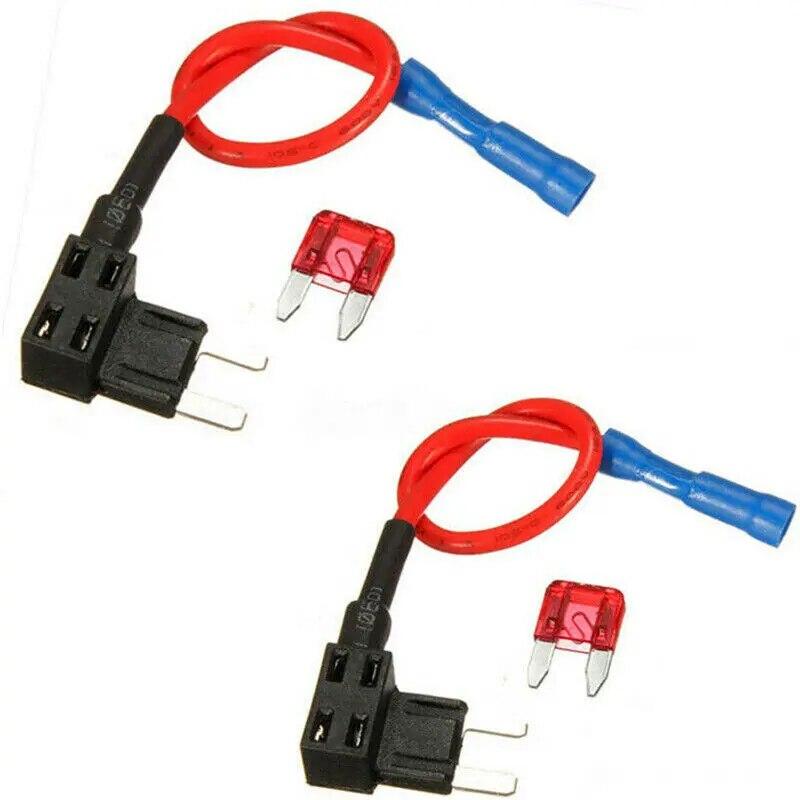 5pcs Add A Circuit Ato Atc Mini Blade Fuse Splice Holder Piggy Back Fuse Tap Auto Replacement Parts Auto Spare Parts For Auto